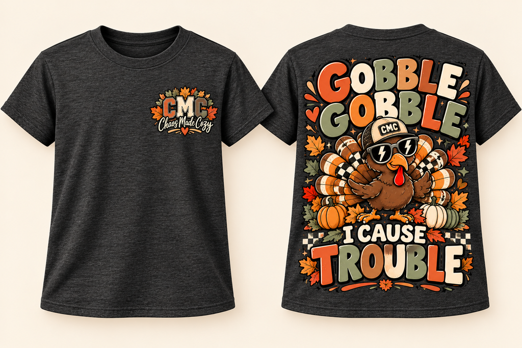 Gobble Gobble, I Cause Trouble | Youth Boys Thanksgiving Tee