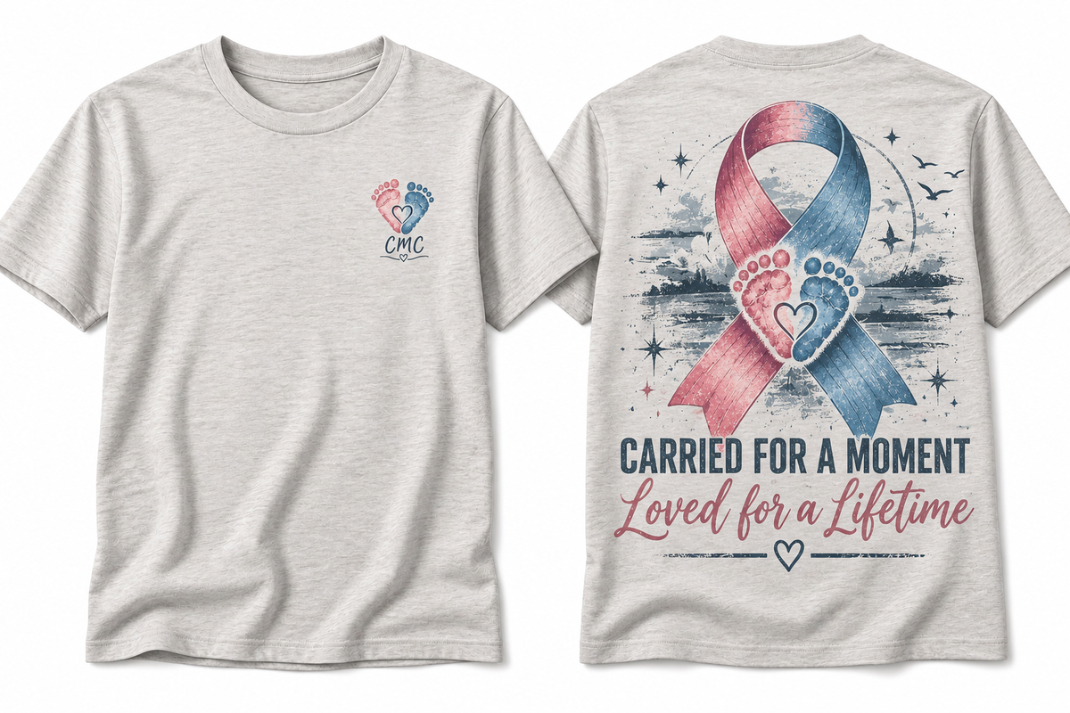 Carried for a Moment, Loved for a Lifetime | Pregnancy & Infant Loss Awareness Tee