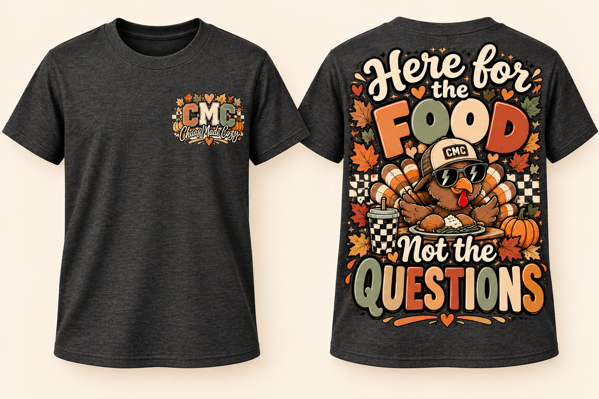 Here for the Food, Not the Questions | Youth Boys Thanksgiving Tee