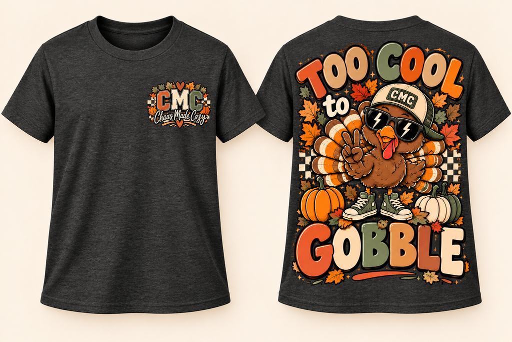 Too Cool to Gobble | Youth Boys Thanksgiving Tee