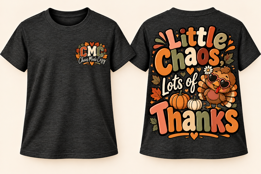 Little Chaos, Lots of Thanks | Youth Girls Thanksgiving Tee