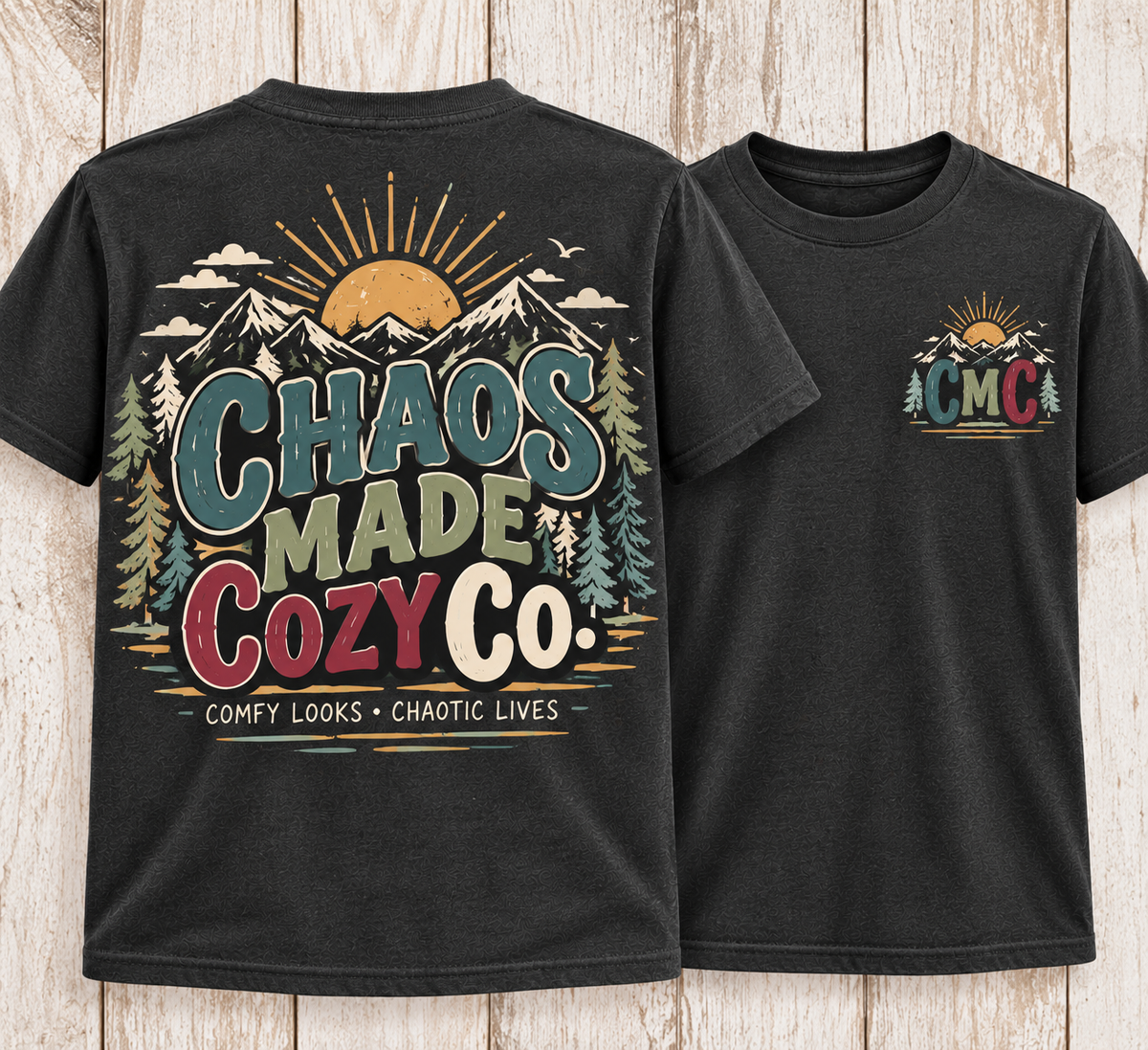 Chaos Made Cozy Co. Vintage Outdoor Logo | Youth Boys' Graphic Tee
