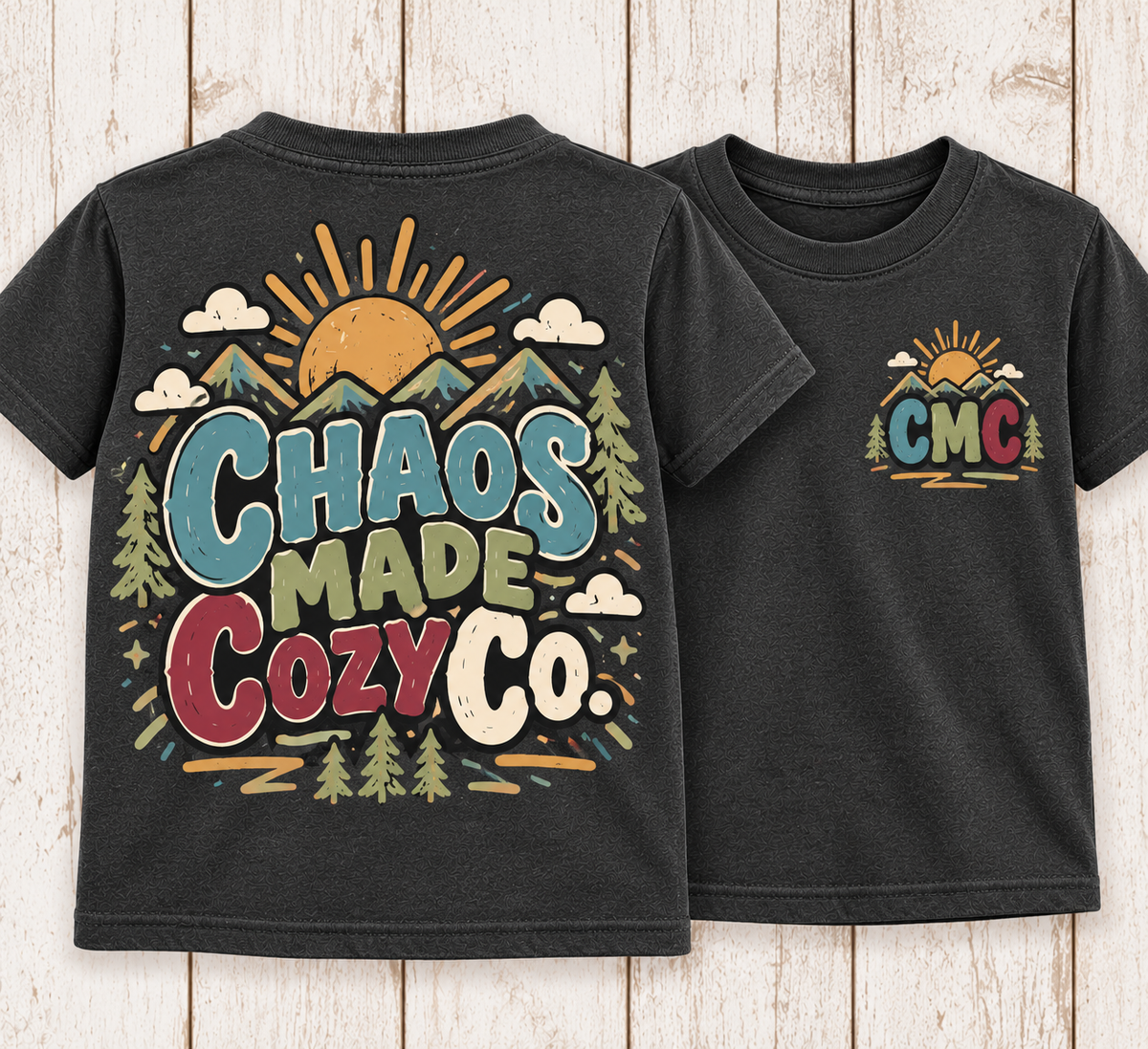 Chaos Made Cozy Co. Vintage Outdoor Logo | Toddler Boy's Tee