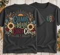 Chaos Made Cozy Co. Vintage Sunflower Logo | Women's Graphic Tee